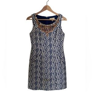 Moulinette Soeurs Anthropologie Sheath Dress with Wooden Beading Detail